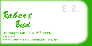 robert bud business card